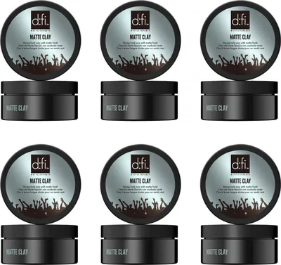 Produktbild von Revlon d:fi Matte Clay 6 x 75 g Haarwachs mattes Wachs starker Halt Set