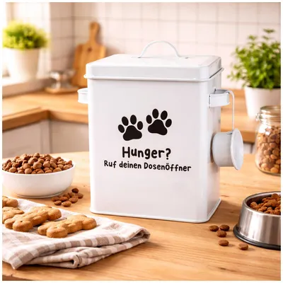 Produktbild von Vorratsdose Tierfutter mit Dosierlöffel Landhaus