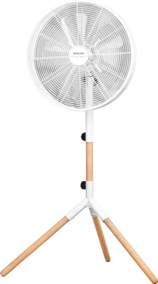 Produktbild von SENCOR SFN 4080WH Kovový stojanový ventilátor, průměr lopatek 40 cm, nastavitelná výška od 120 cm-133 cm, 3 rychlosti, automatická horizontální rotace v úhlu 80°,50 W