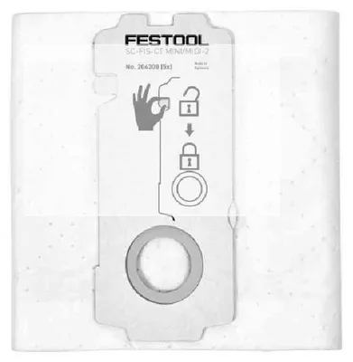 Image de Lot de 5 sacs filtre SELFCLEAN SC-FIS-CT MINI/MIDI-2/5/CT15 - FESTOOL - 204308