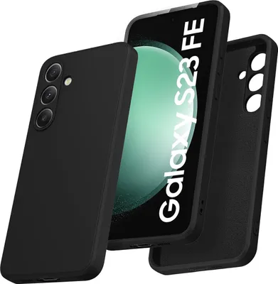 Image de Etui pour Samsung Galaxy S23 FE Etui en silicone liquide souple, antichoc, noir