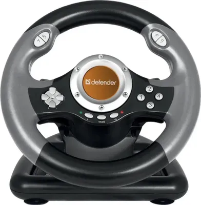 Produktbild von Defender CHALLENGE MINI LE Lenkrad, USB, rot/schwarz, mit Pedalen, Windows 98/2000 / ME / XP / VISTA / 7