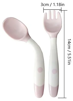 Produktbild von Babybesteck Babylöffel Babygabel - Flexibel - Weich - Ab 6 Monaten - Spülmaschinenfest