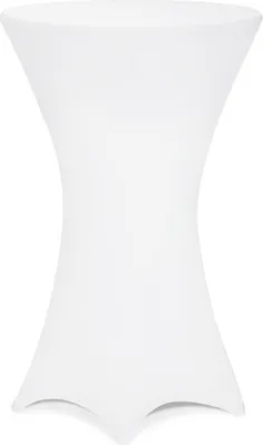 Zdjęcie produktu dla Biały pokrowiec na stolik koktajlowy, 70 cm, odporny na zagniecenia