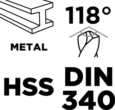 Produktbild von HSS-Metallbohrer, DIN 340, 5 mm