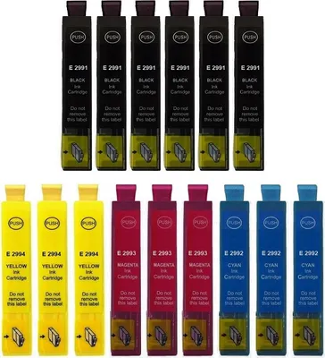 Image de 15 cartouches compatibles T29XL noir cyan magenta jaune pour Epson XP-235 245 247 255 257 332 335 342 345 352 355 432 435 442 445 452 455
