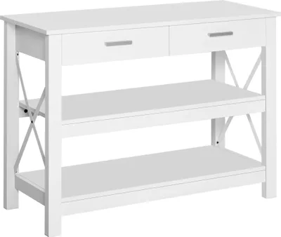 Image de Console - Table d'entrée - Avec tiroirs et étagères - 105x40x76 cm
