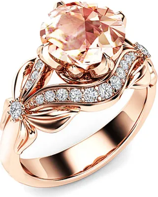 Produktbild von Brautschleife, Zirkonia, Fingerring, Hochzeit, Party, Verlobung, Schmuck, Geschenk-Roségold,US 7