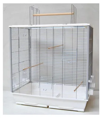 Produktbild von Großer Vogelkäfig für Wellensittiche und Kanarienvögel mit Freisitz