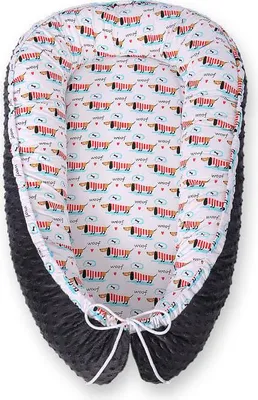 Obrázek produktu pro Oboustranné hnízdečko pro miminko - Cocoon - Oeko -Tex Bavlna & Minky, nastavitelné, bezpečné a útulné