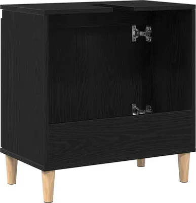 Obrázek produktu pro vidaXL Umyvadlová skříňka s dvířky vzhled černý dub 58 x 33 x 60 cm