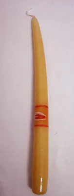 Produktbild von Stabkerze Leuchterkerze Spitzkerze Bordüre Creme ca. 26 cm