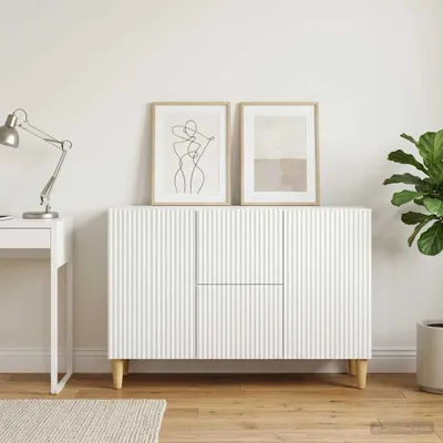 Obrázok produktu pre Komoda s zásuvkami vidaXL, biela, 89 x 34,5 x 60 cm, drevotrieska