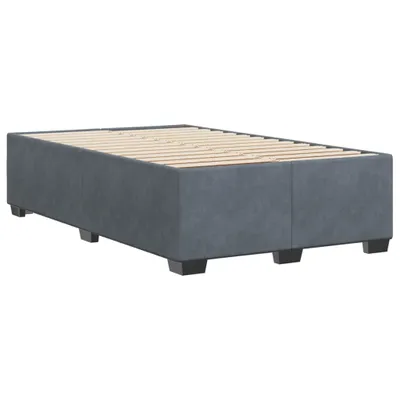Produktbild von Bettgestell ohne Matratze Dunkelgrau 120x200 cm Samt
