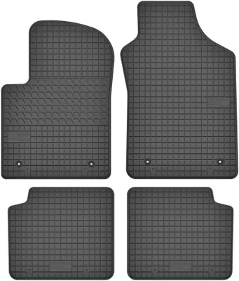 Immagine prodotto di Tappetini in gomma adatti per FIAT 500 (dal 2007) Set di tappetini in gomma neri + tappo