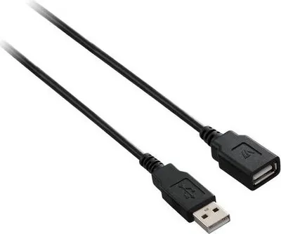 Produktbild von V7 USB-Verlängerungskabel USB 2.0 A (f) auf USB 2.0 A (m), schwarz 1.8m 6ft, 1,