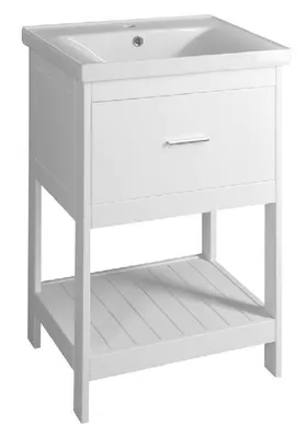 Zdjęcie produktu dla Aqualine Etide - Szafka pod umywalkę 515x850x440 mm, 1x szuflada, biały matowy ET515