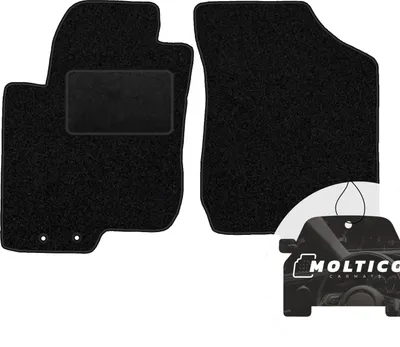 Produktbild von moto-MOLTICO Vorne Fußmatten Auto Velours Autoteppiche Schwarz Automatten Set 2-teilig passend für Kia Ceed I 2006-2012