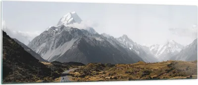 Produktbild von Bilder auf glas - Einteilig - Weg Berg Gipfel - 140x50cm - Glasbilder - Wandbilder - Bilder - zum Aufhängen bereit - Wanddekoration aus Glas - Glas Bilder - Wandbild auf Glas - GAB140x50-4833