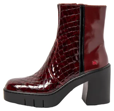 Image de Art Bottines à talons pour Femme 1974 HORASAN BURDEOS/BERNA Couleur Rouge