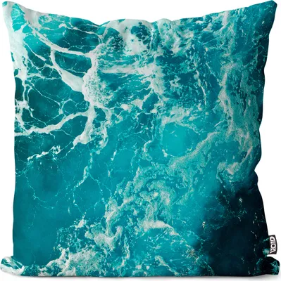 Produktbild von VOID Meer Wellen Türkis Kissenbezug Kissenhülle Sofakissen Kissen Deko Outdoor-Kissen Dekokissen