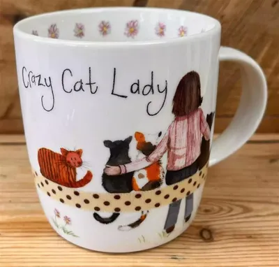 Zdjęcie produktu dla Kubek M02 Crazy Cat Lady Kociara - Alex Clark