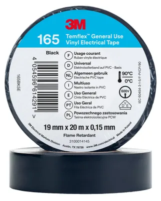 Produktbild von 3M Elektro-Isolierband Temflex 165 19mm x 20m schwarz