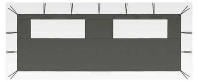 Produktbild von Seitenwand für Pavillon mit Fenstern 6x2m anthrazit