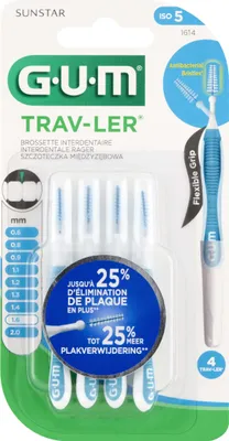 Obrázok produktu pre Sunstar GUM Trav-Ler, medzizubná kefka 1,6 mm 1614, 4 kusy