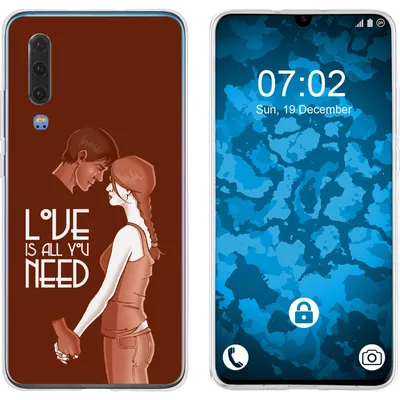 Produktbild von PhoneNatic Case kompatibel mit Huawei P30 Silikon-Hülle in Love Beziehung M3