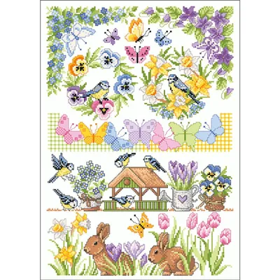 Immagine prodotto di Schema per il punto croce Lindner's Counting Pattern "Risveglio di primavera", 084