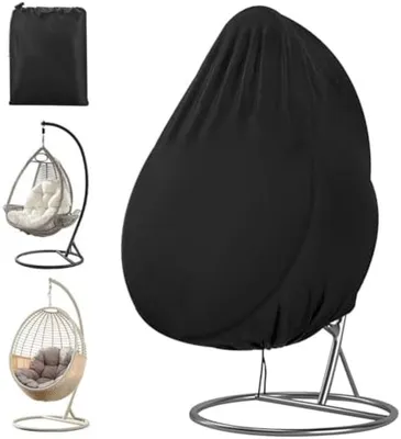 Produktbild von PromoHome® Hängesessel Schutzhülle – Wasserdicht und UV-beständig, 190 x 190 x 115 cm, Schwarz