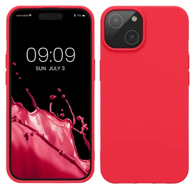 Produktbild von kwmobile Hülle kompatibel mit iPhone 15 Hülle - Weiche und schlanke TPU Silikon Handyhülle - Stoßabsorbierendes Flexibles Case - Neon Pink