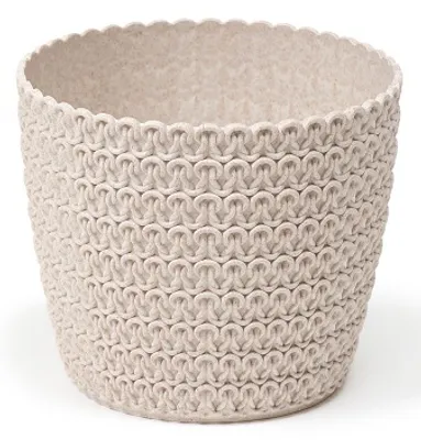 Obrázek produktu pro LAMELA spolka z organiczona odpowiedzi. Obal na květináč MAGNOLIA ECO - jersey bílá Ø 19 cm 18 cm