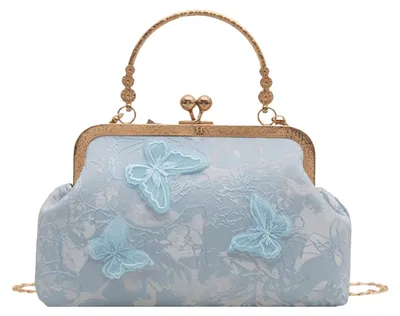 Productafbeelding van Elegante clutch met vlinderborduurwerk voor avondgelegenheden