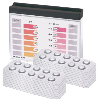 Produktbild von POWERHAUS24 Rapid Tester mit 200 Testtabletten Chlor und pH