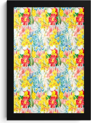 Produktbild von MuchoWow® MuchoWow® Gerahmtes Poster Blumen - Frühling - Collage 20x30 cm - Poster mit zchwarzem Bilderrahmen - Drucken - Bilder Poster im Rahmen