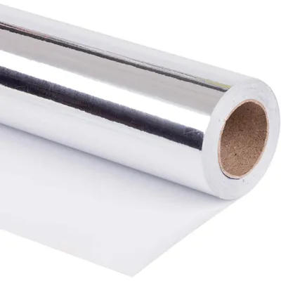 Immagine prodotto di Carta da regalo argentata metallizzata, 76 cm x 10 m