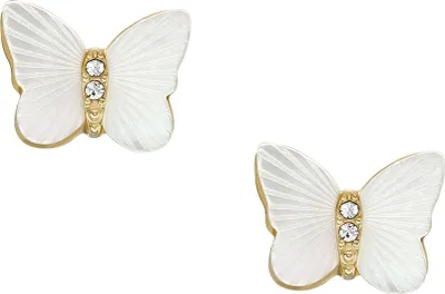 Obrázek produktu pro Fossil JF04422710 Dámské náušnice Radiant Wings Butterfly Mother-of-Pearl White Gold-Tone