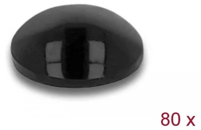 Produktbild von DeLOCK 18307, Schwarz, Thermoplastisches Elastomer (TPE), Rund, 6 mm, 2 mm, 80 Stück(e)