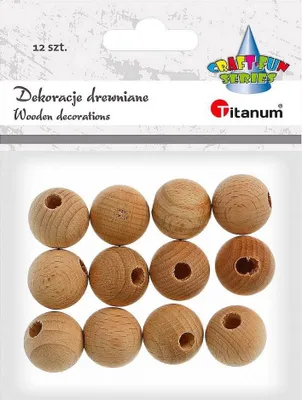 Image de Koraliki drewniany 12 sztuk Titanum 390601