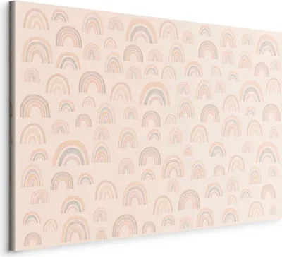 Produktbild von Italienischer Leinwand Leinwandbild - August Sky - Various Sizes of Rainbows in Calm Colors 90x60 cm Für Kinder e-A-10132-b-a