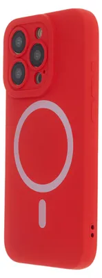 Immagine prodotto di Custodia in silicone morbido, modello Mag, per iPhone 15 Pro Max da 6,7", colore rosso
