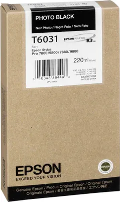 Image de Epson T6031 - 220 ml - noir photo - original - cartouche d'encre - pour Stylus Pro 7800, Pro 7880, Pro 9800, Pro 9880