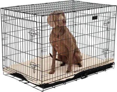 Zdjęcie produktu dla Klatka dla psa - Łóżko dla psa - Bezpieczne miejsce do odpoczynku - Składana konstrukcja - XL, wymiary 107x72x77 cm - Czarna
