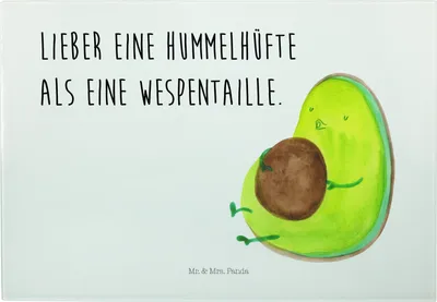 Produktbild von Mr. & Mrs. Panda Schneidebrett Avocado Pfeifen - Weiß - Geschenk, Vesperplatte, Ernährung, Hackbrett, Abnehmen, Diät, Frühstücksbrett, schneidbrett, Brotzeitplatte