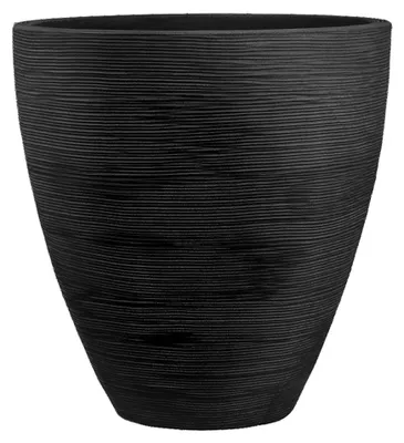 Zdjęcie produktu dla Donica doniczka osłonka na kwiaty - Antracytowa - Średnica 40 cm, wysokość 60 cm - Mrozoodporna - Do wnętrz i na zewnątrz