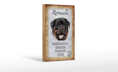 Produktbild von Holzschild Spruch 12x18cm Rottweiler Hund Schild