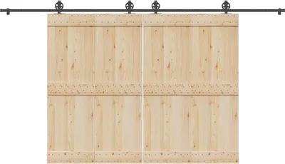 Image de vidaXL Kit de ferrures pour portes coulissantes 400 cm acier noir