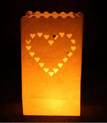 Imagen del producto de Jumada's: Juego de 50 saquitos para velas con forma de corazón – Saquitos para velas que crean un ambiente especial – 26 x 19 x 10 cm
